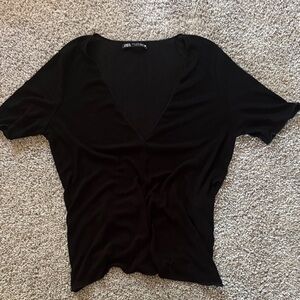 Zara Black V-Neck shirt